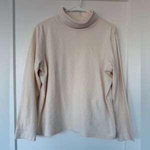 L.L. Bean Cream Turtleneck Top
